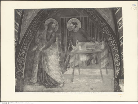 Vorderseite von Alinari [https://www.deutsche-digitale-bibliothek.de/content/lizenzen/rv-ez/] Szenen aus dem Leben des heiligen MatthäusNordwand, Westjoch, Lünette: die Berufung des Zöllners Matthäus (Levi) - Gesamtansicht, bh036476_recto. Foto.