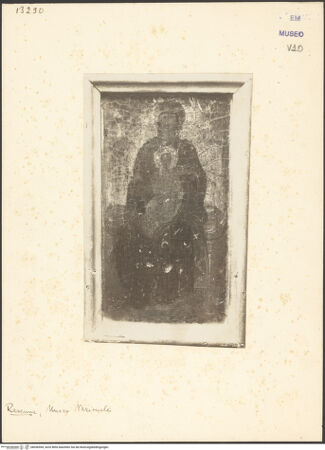Vorderseite von unbekannt [https://www.deutsche-digitale-bibliothek.de/content/lizenzen/rv-fz/] Madonna - Gesamtansicht, bh036594_recto. Foto.