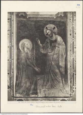 Vorderseite von Alinari [https://www.deutsche-digitale-bibliothek.de/content/lizenzen/rv-ez/] Thronender Christus zwischen den heiligen Johannes dem Evangelisten und Johannes dem Täufer; thronende Madonna; szenen aus dem Leben von Johannes dem Evangelisten und dem heiligen Augustinus; Heiligen und StifterinnenNoli me tangere - Gesamtansicht, bh036602_recto. Foto.