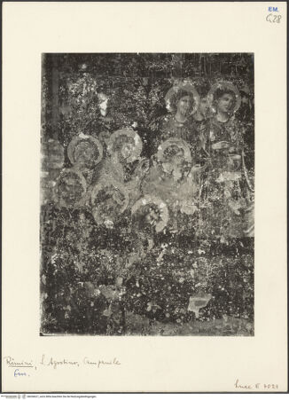 Vorderseite von ICCD [https://www.deutsche-digitale-bibliothek.de/content/lizenzen/rv-ez/] Szenen aus dem MarienlebenMarientod - Detail: Apostelgruppe links, bh036627_recto. Foto.