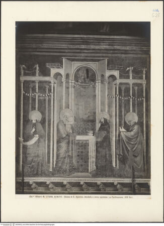 Vorderseite von Alinari [https://www.deutsche-digitale-bibliothek.de/content/lizenzen/rv-ez/] Szenen aus dem MarienlebenDarbringung des Christuskindes im Tempel - Gesamtansicht, bh036632_recto. Foto.