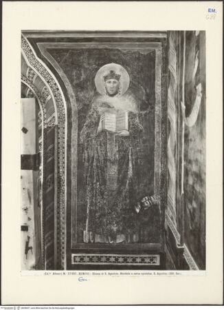 Vorderseite von Alinari [https://www.deutsche-digitale-bibliothek.de/content/lizenzen/rv-ez/] Szenen aus dem MarienlebenHeiliger Augustinus - Gesamtansicht, bh036637_recto. Foto.