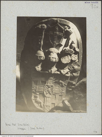 Vorderseite von Bibliotheca Hertziana [https://www.deutsche-digitale-bibliothek.de/content/lizenzen/rv-fz/] Familienwappen (?) - Gesamtansicht, bh036815_recto. Foto: Lindner, Paul.