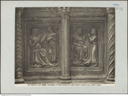 Vorderseite von Alinari [https://www.deutsche-digitale-bibliothek.de/content/lizenzen/rv-ez/] Fontana MaggioreUnteres Brunnengeschoss: Becken mit Darstellungen aus dem Alten Testament, der Artes mechanicae, der Sieben Freien Künste und MonatsdarstellungenPersonifikation der Rhetorik und Arithmetik - Gesamtansicht, bh037100_recto. Foto.