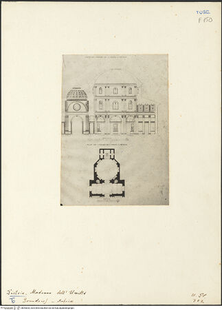 Vorderseite von Bibliotheca Hertziana [https://www.deutsche-digitale-bibliothek.de/content/lizenzen/rv-fz/] Architecture toscane, ou Palais, maisons et autres édifices de la ToscaneSiena, Palazzo Piccolomini, Grundriss - , bh043820_recto. Foto: Lindner, Paul.