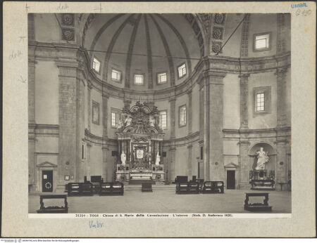 Vorderseite von Alinari [https://www.deutsche-digitale-bibliothek.de/content/lizenzen/rv-ez/] Santa Maria della Consolazione - Tambour, nördliche Pendentifs und Kalotte der Chorapsis, bh046104_recto. Foto.