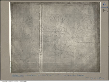 Vorderseite von Direzione dei Musei Vaticani [https://www.deutsche-digitale-bibliothek.de/content/lizenzen/rv-ez/] Die sieben SakramenteWeihe (Priesterweihe) - zentrale Tafel, bh053829_recto. Foto.