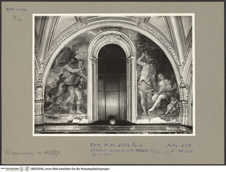 Vorderseite von ICCD (GFN) [https://www.deutsche-digitale-bibliothek.de/content/lizenzen/rv-ez/] Szenen aus der Genesis - Lünette, Gesamtansicht, bh053942_recto. Foto.