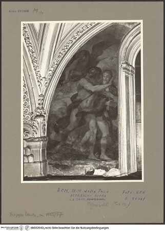 Vorderseite von ICCD (GFN) [https://www.deutsche-digitale-bibliothek.de/content/lizenzen/rv-ez/] Szenen aus der GenesisVertreibung aus dem Paradies - linke Hälfte, Gesamtansicht, bh053943_recto. Foto.