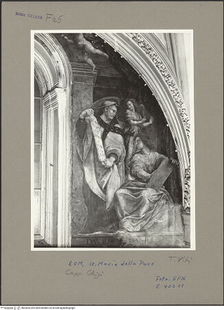 Vorderseite von ICCD [https://www.deutsche-digitale-bibliothek.de/content/lizenzen/rv-ez/] Propheten und EngelDie Propheten David (links) und Daniel (rechts) - Lünette, rechte Hälfte, bh053969_recto. Foto.