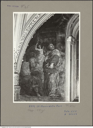 Vorderseite von ICCD [https://www.deutsche-digitale-bibliothek.de/content/lizenzen/rv-ez/] Propheten und EngelDie Propheten Habakuk (links) und Jonas (rechts) - Lünette, linke Hälfte, bh053970_recto. Foto.