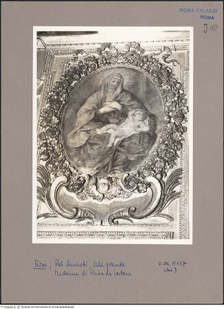Vorderseite von Bibliotheca Hertziana [https://www.deutsche-digitale-bibliothek.de/content/lizenzen/rv-fz/] Sitzende Madonna - Nahaufnahme/ Vergrößerung, bh054048_recto. Foto.