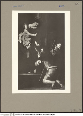 Vorderseite von ICCD [https://www.deutsche-digitale-bibliothek.de/content/lizenzen/rv-ez/] Madonna dei Pellegrini, detta 'Madonna di Loreto' - Gesamtansicht (vor der Restaurierung), bh055373_recto. Foto.