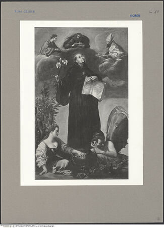 Vorderseite von ICCD [https://www.deutsche-digitale-bibliothek.de/content/lizenzen/rv-ez/] Der Heilige Nikolaus von Tolentino - Gesamtansicht (nach der Restaurierung), bh055399_recto. Foto.