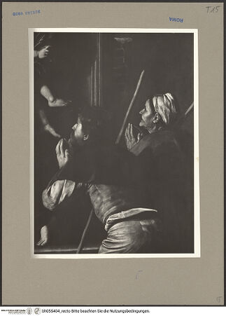 Vorderseite von ICCD [https://www.deutsche-digitale-bibliothek.de/content/lizenzen/rv-ez/] Madonna dei Pellegrini, detta 'Madonna di Loreto' - Detail: Pilger, bh055404_recto. Foto.