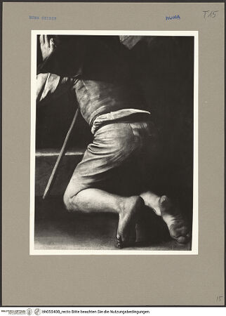 Vorderseite von ICCD [https://www.deutsche-digitale-bibliothek.de/content/lizenzen/rv-ez/] Madonna dei Pellegrini, detta 'Madonna di Loreto' - Detail: Pilger, Beine, bh055408_recto. Foto.