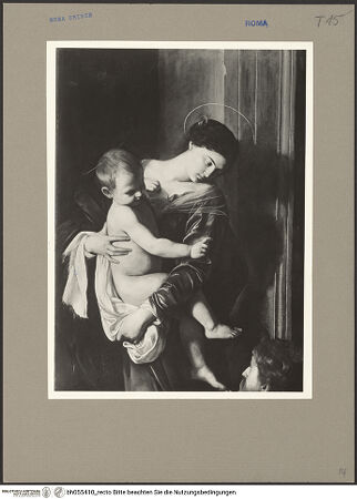 Vorderseite von ICCD [https://www.deutsche-digitale-bibliothek.de/content/lizenzen/rv-ez/] Madonna dei Pellegrini, detta 'Madonna di Loreto' - Detail: Madonna mit Kind (nach der Restaurierung), bh055410_recto. Foto.