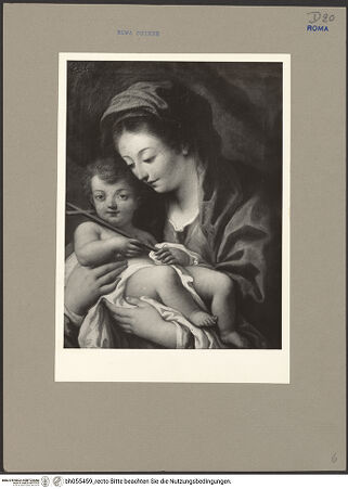 Vorderseite von ICCD [https://www.deutsche-digitale-bibliothek.de/content/lizenzen/rv-ez/] Maria mit dem kreuztragenden Christuskind - Gesamtansicht, bh055459_recto. Foto.