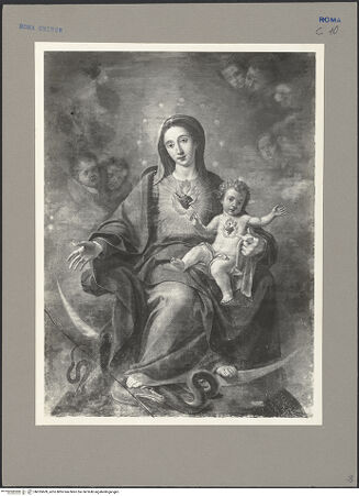 Vorderseite von ICCD [https://www.deutsche-digitale-bibliothek.de/content/lizenzen/rv-ez/] Mondsichelmadonna mit Drachen und Herz-Jesu - Gesamtansicht, bh055609_recto. Foto.