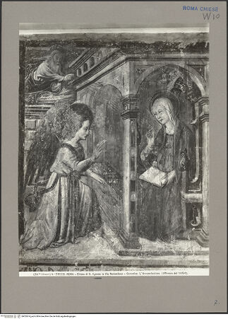 Vorderseite von Alinari [https://www.deutsche-digitale-bibliothek.de/content/lizenzen/rv-ez/] Verkündigung - , bh055674_recto. Foto.