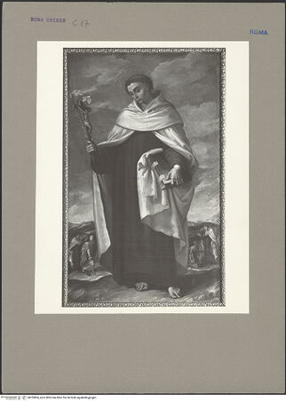 Vorderseite von ICCD (GFN) [https://www.deutsche-digitale-bibliothek.de/content/lizenzen/rv-ez/] Der heilige Albert der Karmeliter - Gesamtansicht, bh055804_recto. Foto.