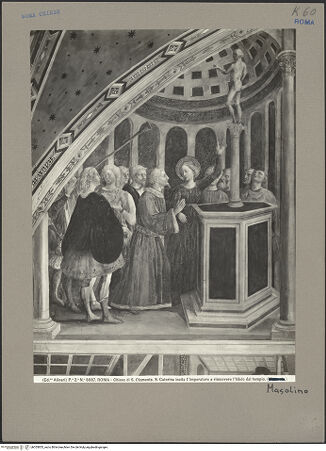 Vorderseite von Alinari [https://www.deutsche-digitale-bibliothek.de/content/lizenzen/rv-ez/] Szenen aus dem Leben der heiligen Katharina von AlexandrienDie heilige Katharina verweigert die Anbetung heidnischer Götterstatuen vor Kaiser Maxentius - , bh055855_recto. Foto.