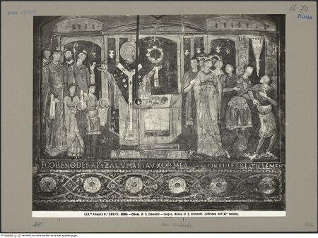 Vorderseite von Alinari [https://www.deutsche-digitale-bibliothek.de/content/lizenzen/rv-ez/] Szenen aus dem Leben des heiligen KlemensDie Messe des heiligen Klemens - , bh055902_recto. Foto.