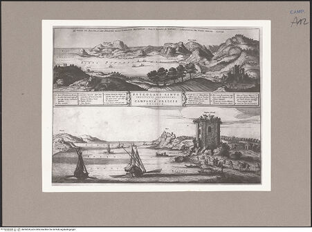 Vorderseite von Bibliotheca Hertziana [https://www.deutsche-digitale-bibliothek.de/content/lizenzen/rv-fz/] Nouveau Theatre D'Italie, Ou Description Exacte De La Ville De Rome, Ancienne, Et Nouvelle (Band 3)Campania Felix - Gesamtansicht, bh056530_recto. Foto.