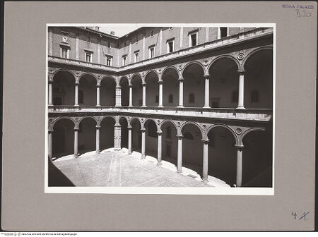 Vorderseite von ICCD [https://www.deutsche-digitale-bibliothek.de/content/lizenzen/rv-ez/] Palazzo della Cancelleria - Ecke, bh057524_recto. Foto.