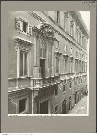 Vorderseite von Archivio Fotografico Musei Vaticani [https://www.deutsche-digitale-bibliothek.de/content/lizenzen/rv-ez/] San Luigi dei FrancesiPalazzo di San Luigi - Fassade, bh058851_recto. Foto.