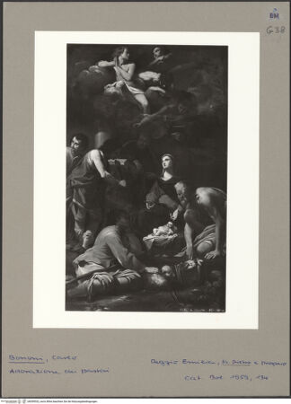 Vorderseite von unbekannt [https://www.deutsche-digitale-bibliothek.de/content/lizenzen/rv-fz/] Anbetung des Christuskindes durch die Hirten - , bh059532_recto. Foto.