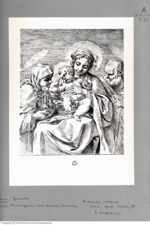 Vorderseite von Villani [http://creativecommons.org/publicdomain/mark/1.0/] Die Heilige Familie mit der heiligen Klara - , bh059623. Foto.