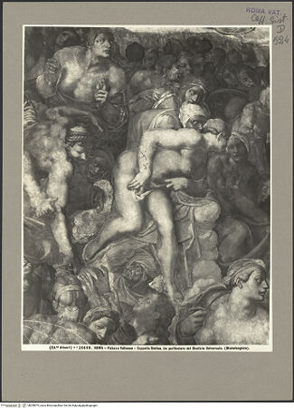 Vorderseite von Alinari [https://www.deutsche-digitale-bibliothek.de/content/lizenzen/rv-ez/] Das Jüngste Gericht - Gruppe zur Rechten Johannes des Täufers, bh059975_recto. Foto.