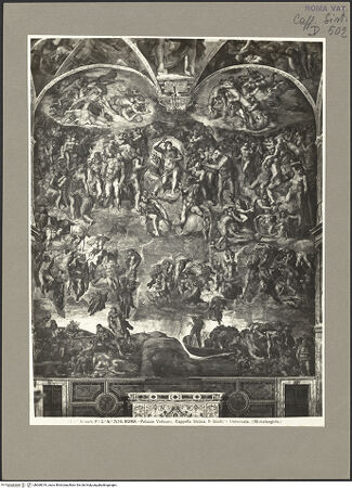 Vorderseite von Alinari [https://www.deutsche-digitale-bibliothek.de/content/lizenzen/rv-ez/] Das Jüngste Gericht - Gesamtaufnahme, bh060019_recto. Foto.