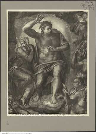 Vorderseite von Alinari [https://www.deutsche-digitale-bibliothek.de/content/lizenzen/rv-ez/] Das Jüngste Gericht - Christus, bh060024_recto. Foto.