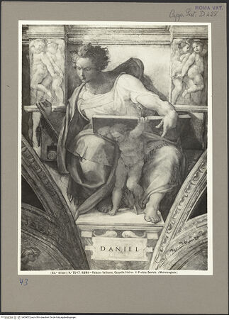 Vorderseite von Alinari [https://www.deutsche-digitale-bibliothek.de/content/lizenzen/rv-ez/] Die Sixtinische DeckeSzenen des Alten TestamentsDie Sintflut - Detail, bh060053_recto. Foto.