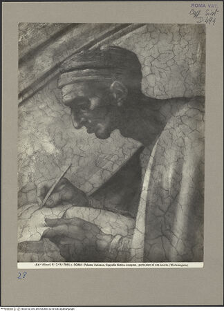 Vorderseite von Alinari [https://www.deutsche-digitale-bibliothek.de/content/lizenzen/rv-ez/] Die Sixtinische DeckeDie Vorfahren ChristiAsa, Josaphat und Joram - Lünette, bh060160_recto. Foto.