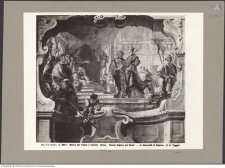 Vorderseite von Alinari [https://www.deutsche-digitale-bibliothek.de/content/lizenzen/rv-ez/] Die Geschichte von Scipio, Massinissa und SophonisbaDie Großmut des Scipio - Gesamtansicht, bh060373_recto. Foto.