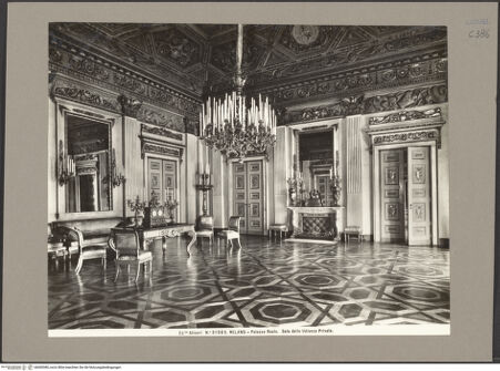 Vorderseite von Alinari [https://www.deutsche-digitale-bibliothek.de/content/lizenzen/rv-ez/] Palazzo RealeSala delle Udienze Private - Innenansicht, bh060380_recto. Foto.