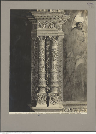 Vorderseite von Alinari [https://www.deutsche-digitale-bibliothek.de/content/lizenzen/rv-ez/] HochaltarAltarrahmung - Detail: Linkes Säulenpaar, bh060434_recto. Foto.