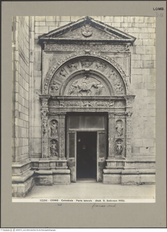 Vorderseite von Alinari [https://www.deutsche-digitale-bibliothek.de/content/lizenzen/rv-ez/] Portal - Gesamtansicht, bh060721_recto. Foto: Anderson, Domenico.