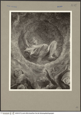 Vorderseite von ICCD [https://www.deutsche-digitale-bibliothek.de/content/lizenzen/rv-ez/] Szenen aus dem Marienleben und ProphetenHimmelfahrt Mariens - Detail, mittig: Christus, bh061074_recto. Foto.