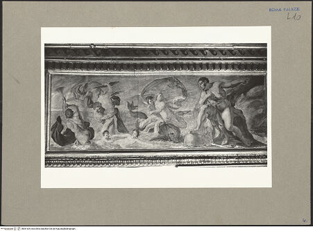 Vorderseite von GFN [https://www.deutsche-digitale-bibliothek.de/content/lizenzen/rv-ez/] Fries mit mythologischen Szenen aus den Metamorphosen des OvidTrumph der Galatea - Westwand, bh061639_recto. Foto.