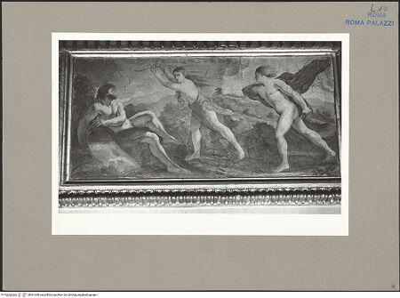 Vorderseite von GFN [https://www.deutsche-digitale-bibliothek.de/content/lizenzen/rv-ez/] Fries mit mythologischen Szenen aus den Metamorphosen des OvidApollo und Daphne - Nordwand, bh061648_recto. Foto.