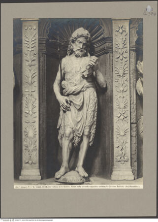 Vorderseite von Alinari [https://www.deutsche-digitale-bibliothek.de/content/lizenzen/rv-ez/] AltarJohannes der Täufer - , bh063797_recto. Foto.