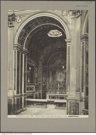 Vorderseite von Alinari [https://www.deutsche-digitale-bibliothek.de/content/lizenzen/rv-ez/] Santa Maria di Loreto - Schrägansicht Presbyterium, bh064028_recto. Foto.