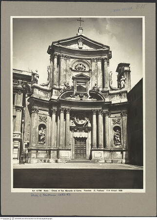 Vorderseite von Alinari [https://www.deutsche-digitale-bibliothek.de/content/lizenzen/rv-ez/] San Marcello al Corso - , bh064589_recto. Foto.