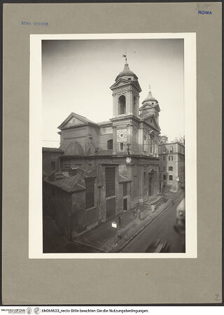 Vorderseite von ICCD [https://www.deutsche-digitale-bibliothek.de/content/lizenzen/rv-ez/] Sant'Atanasio dei Greci - Schrägansicht von Osten, bh064633_recto. Foto.