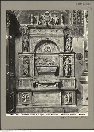 Vorderseite von Alinari [https://www.deutsche-digitale-bibliothek.de/content/lizenzen/rv-ez/] Grabmal für Kardinal Giovanni Michiel und Bischof Antonio Orso - Gesamtansicht, bh064735_recto. Foto.