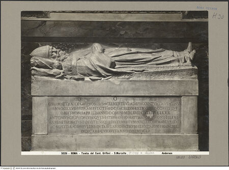 Vorderseite von Alinari [https://www.deutsche-digitale-bibliothek.de/content/lizenzen/rv-ez/] Grabmal des Bischofs Mattia Grifoni (gest. 1567) - , bh064736_recto. Foto.